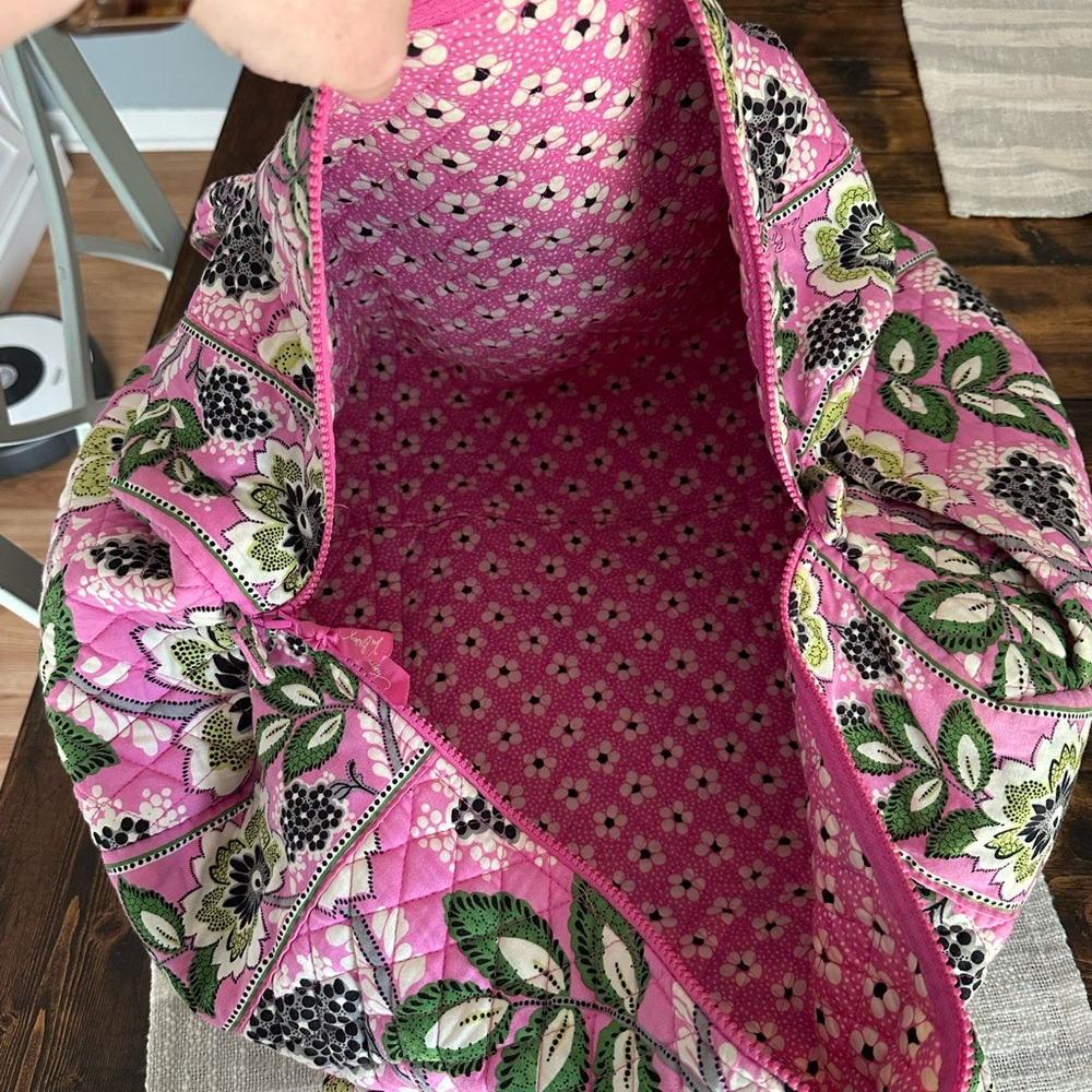 Vera Bradley Priscilla Pink Duffle Bag - Picture 5 of 6